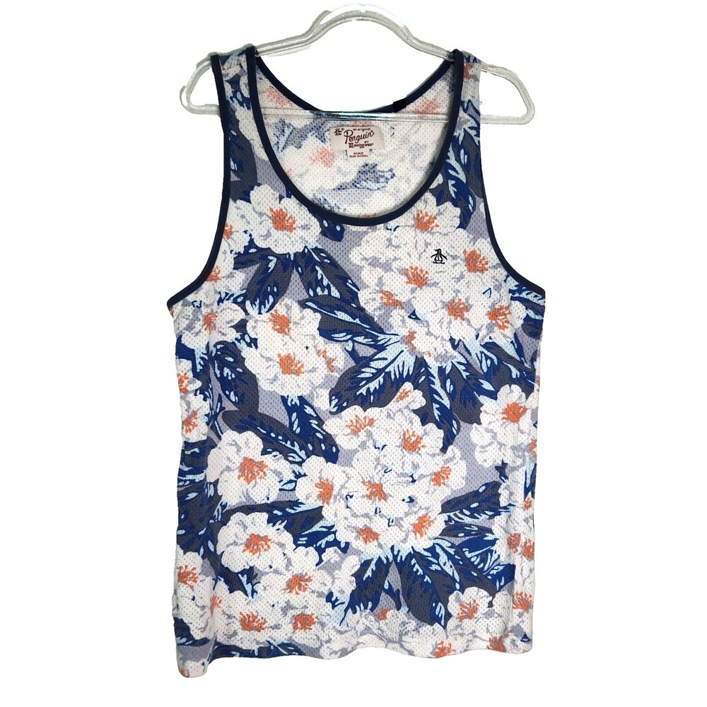 The Original Penguin by Munsingwear Men's Sleeveless Floral Tank Top Sz S